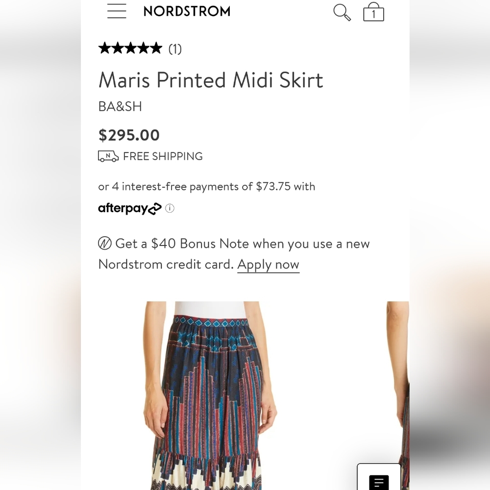 BA&SH Maris skirt NWT
